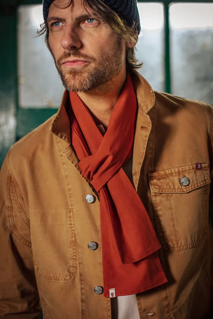 &SONS Burnt Orange Scarf>Men Scarves