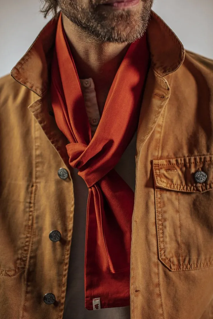 &SONS Burnt Orange Scarf>Men Scarves