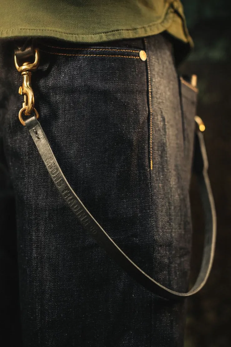 &SONS Leather Lanyard - Black>Men Leather Goods