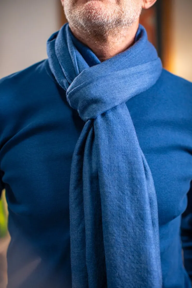 &SONS Outlaw Scarf Denim Blue>Men Knitwear