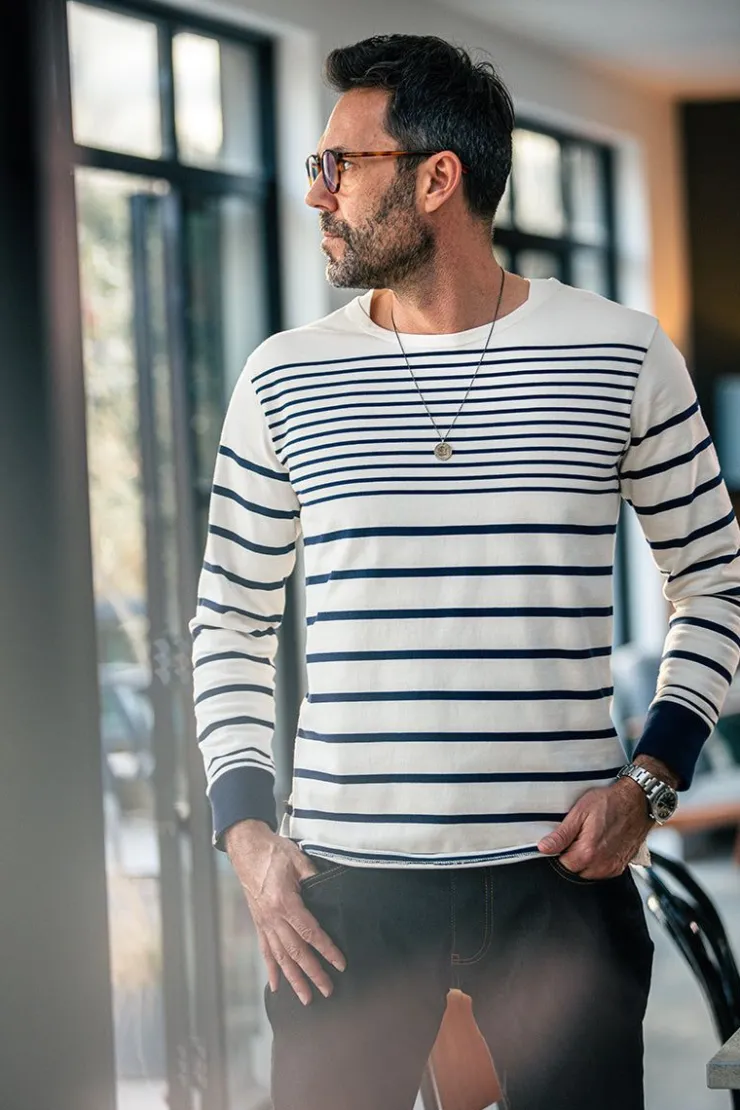 &SONS 21 Breton Long Sleeve Top>Men Tops