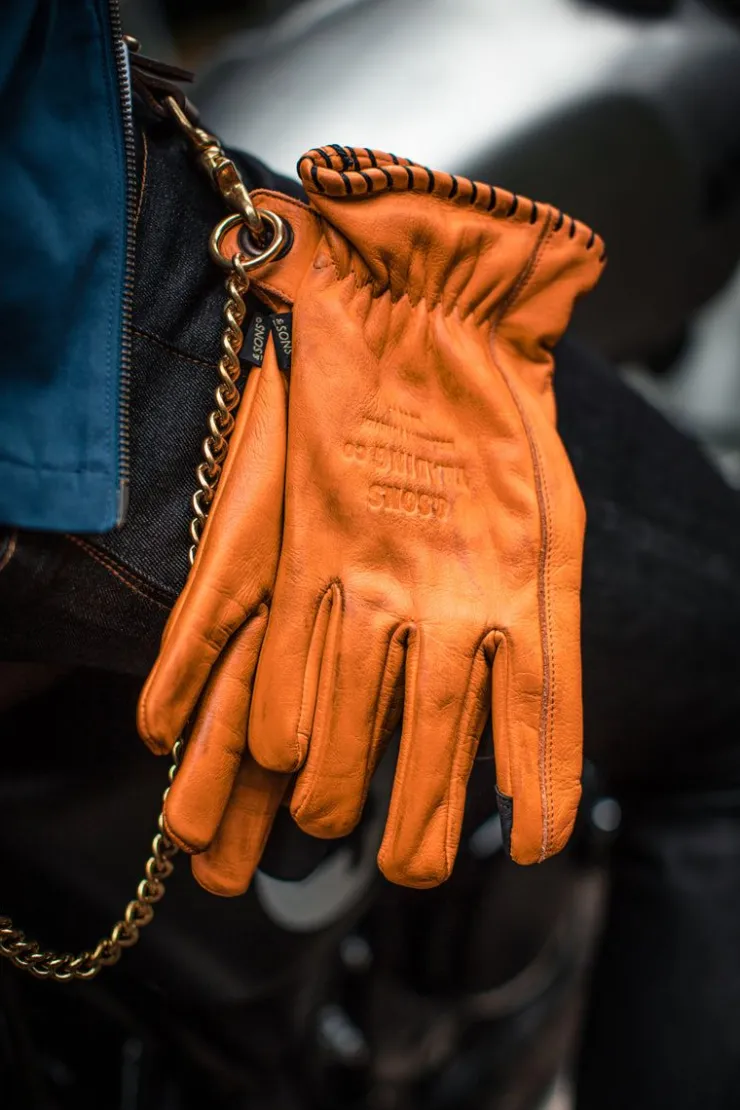 &SONS Adventure Gloves Tan>Men Leather Goods