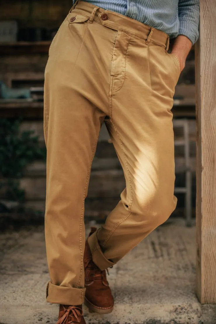 &SONS Beckett Trousers Tan>Men Bottoms & Shorts