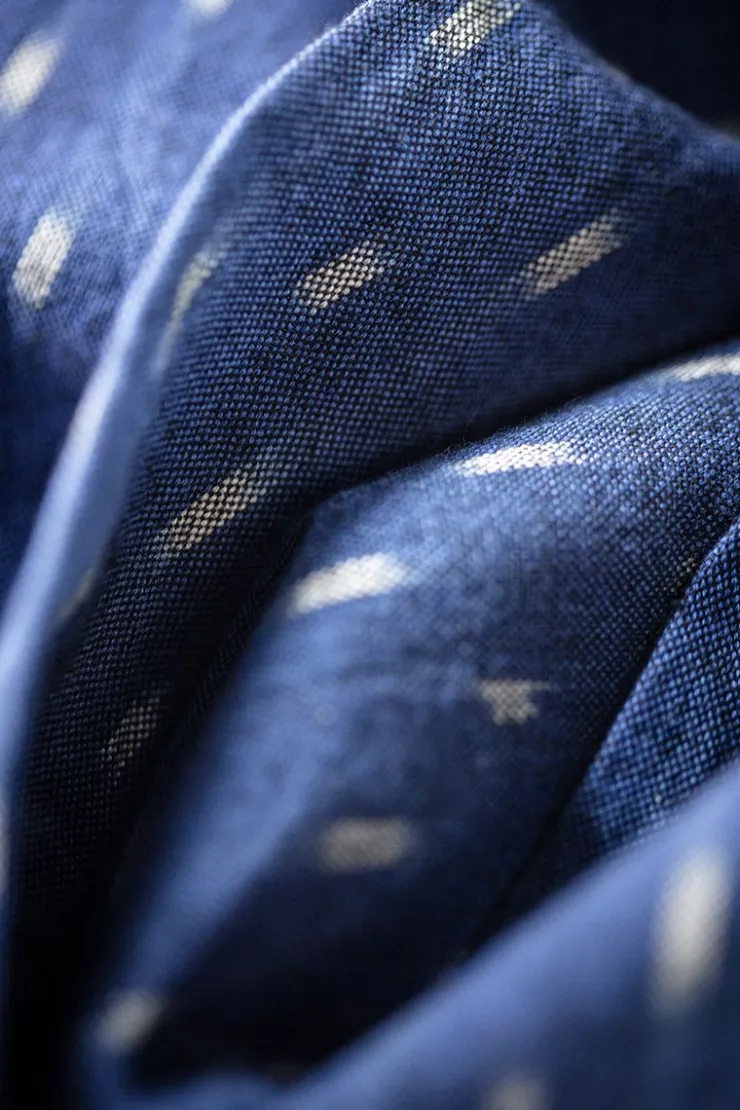 &SONS Blue Star Dot Scarf>Men Scarves