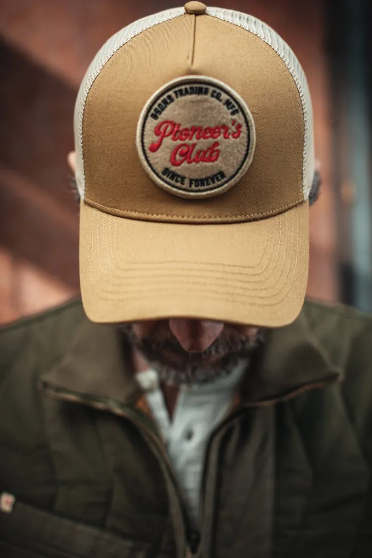 &SONS Club Trucker Cap Tan>Men Headwear