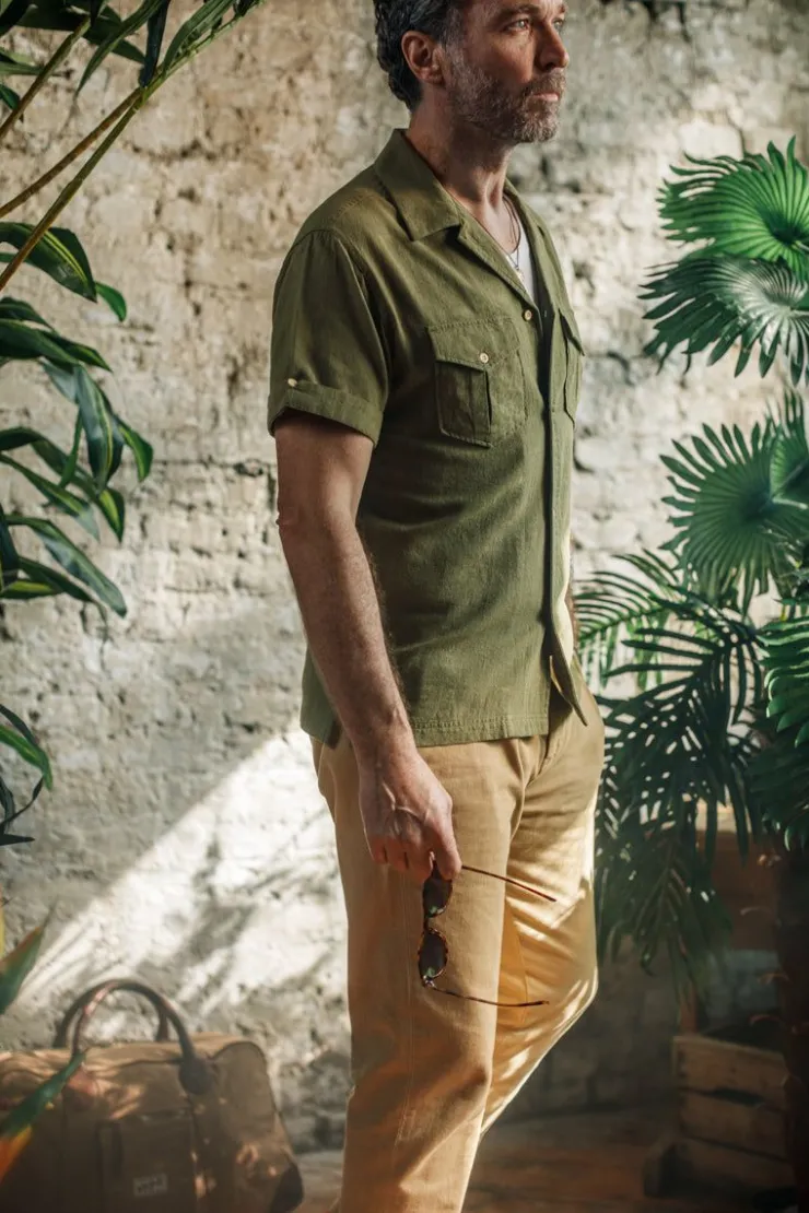 &SONS Coast Shirt Army Green>Men Tops