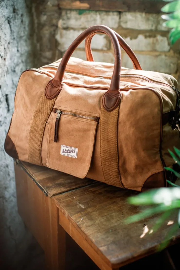 &SONS Getaway Bag Tan>Men Leather Goods