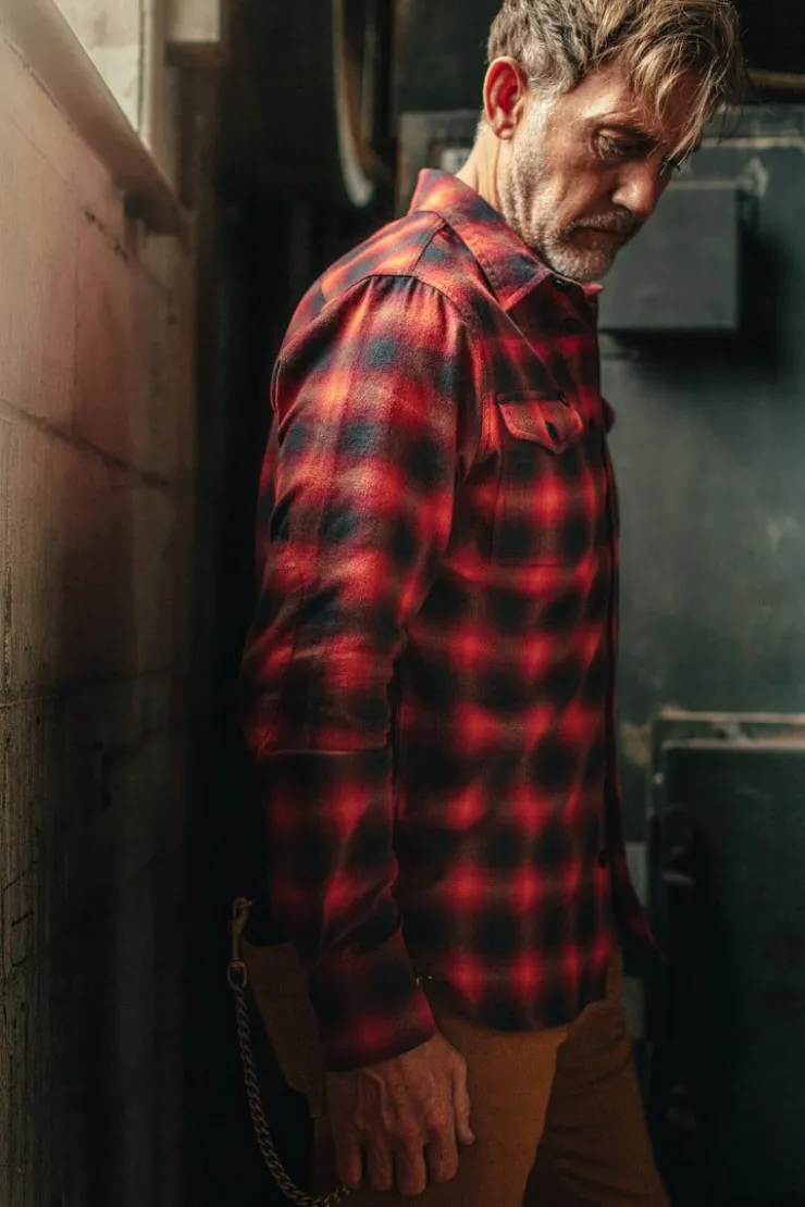 &SONS Logger Shirt Red>Men Tops