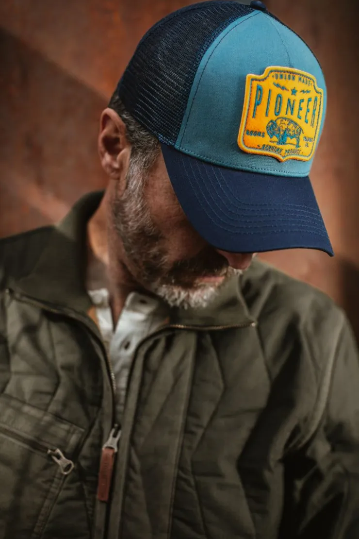 &SONS Pioneer Trucker Cap Blue>Men Headwear