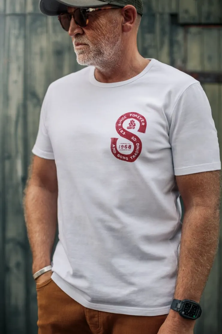 &SONS Sigma T-Shirt White>Men Tops