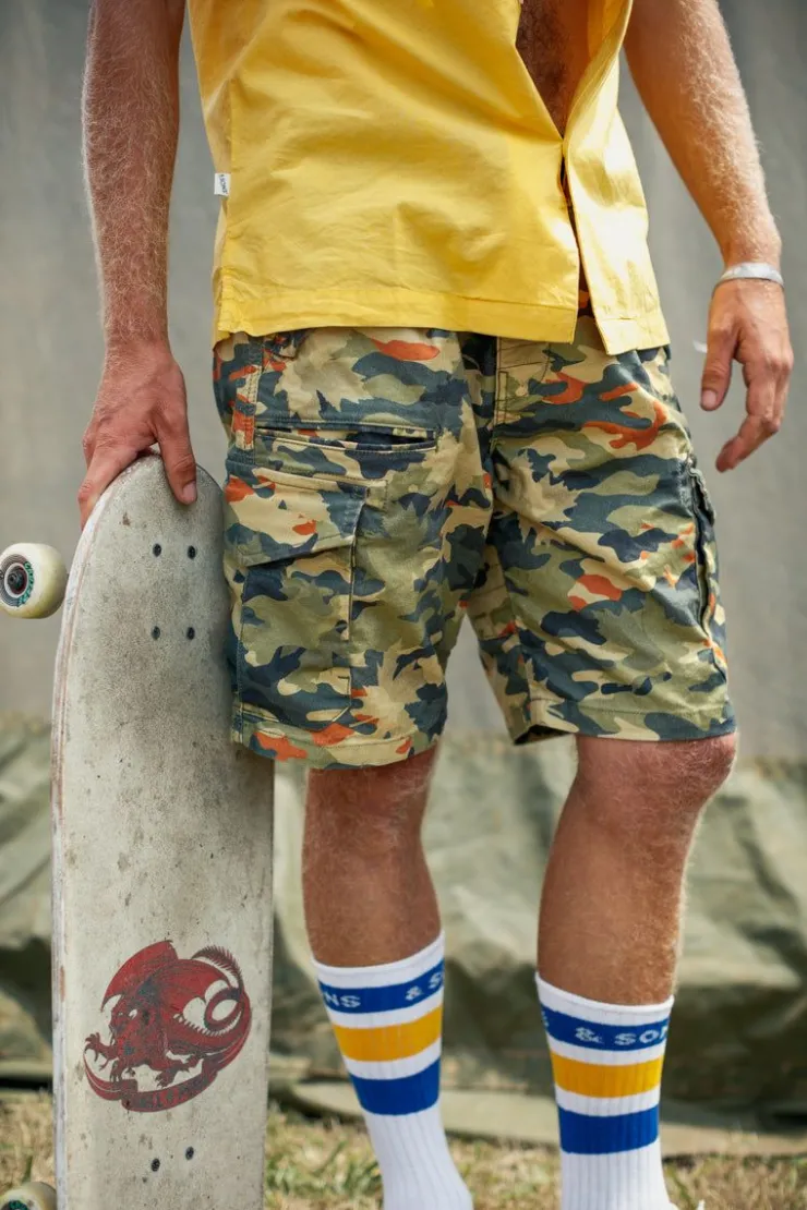 &SONS Surplus Army Shorts Camo>Men Bottoms & Shorts