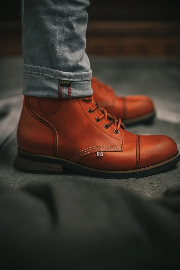 &SONS The Drover Boot Tan>Men Leather Goods