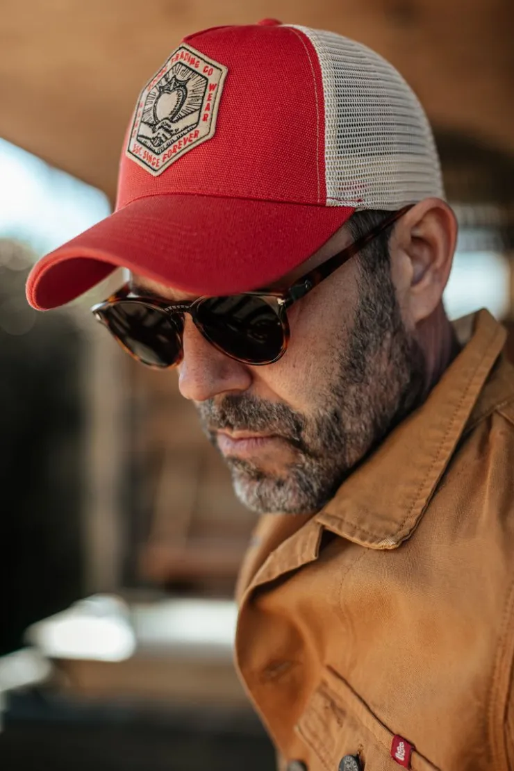 &SONS Union Trucker Cap Vintage Red>Men Headwear