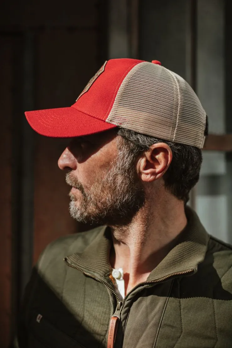 &SONS Union Trucker Cap Vintage Red>Men Headwear