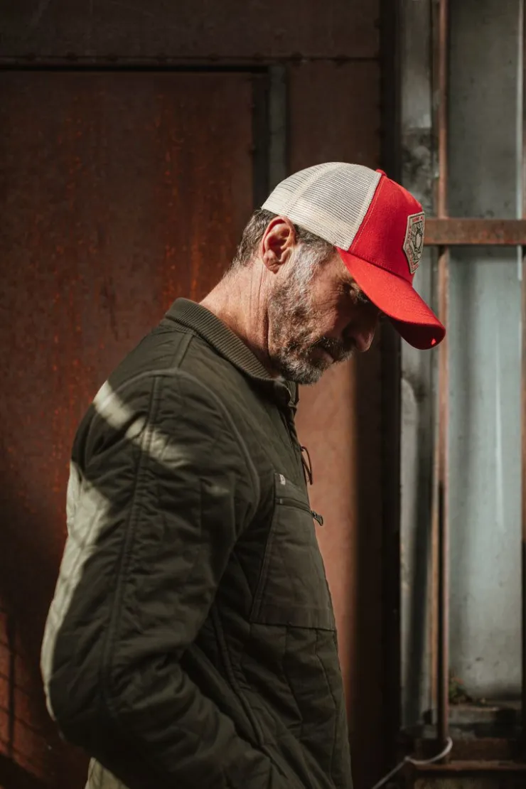 &SONS Union Trucker Cap Vintage Red>Men Headwear