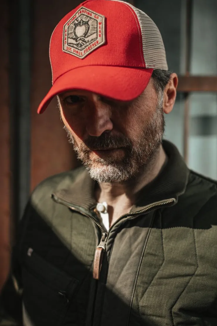 &SONS Union Trucker Cap Vintage Red>Men Headwear