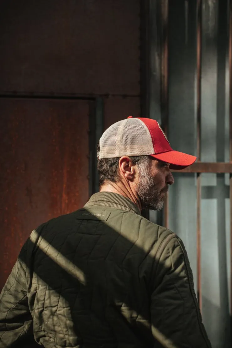 &SONS Union Trucker Cap Vintage Red>Men Headwear