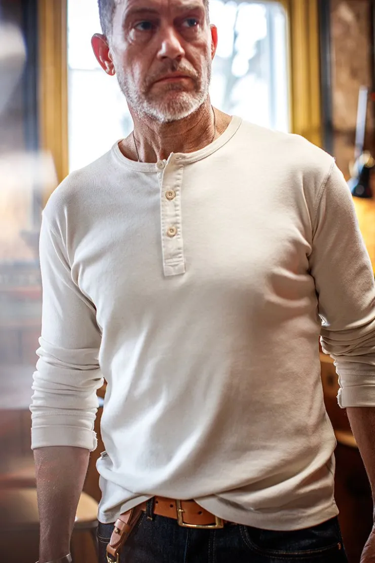 &SONS The New Elder Henley Shirt Raw>Men Tops