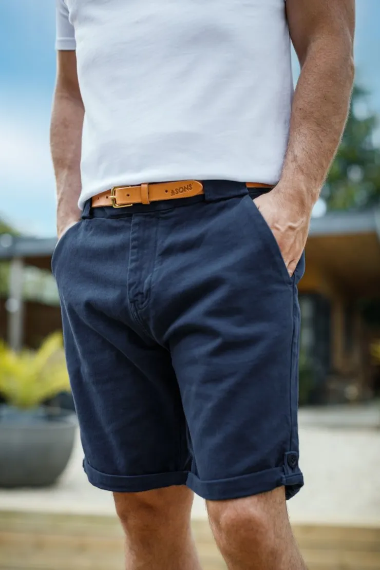 &SONS Virgil Chino Shorts Navy>Men Bottoms & Shorts